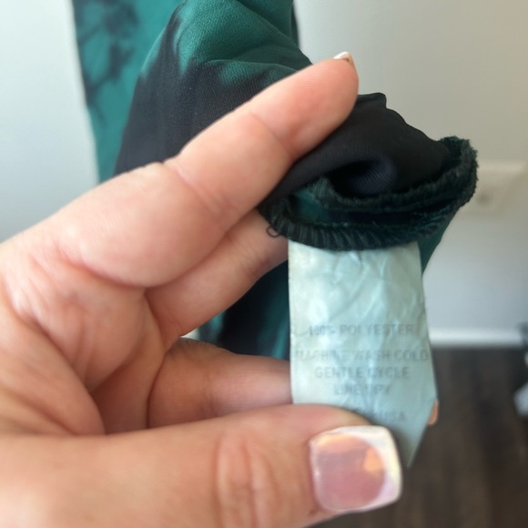 Amanda Uprichard Tie Dye Ansonia Dress Green black size small GUC R0725 - Picture 7 of 8